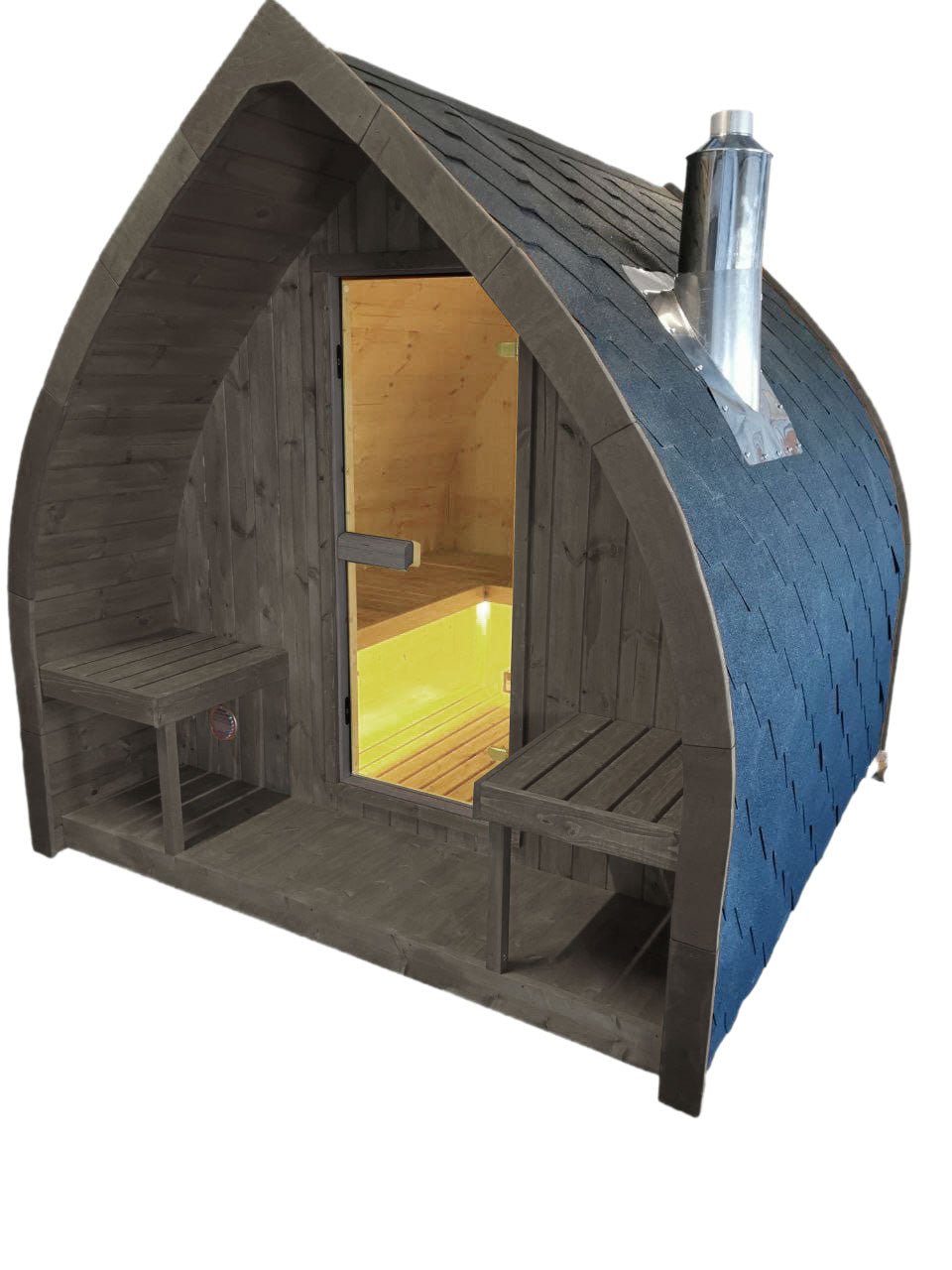 "Leaf Outdoor Sauna: Sustainable Luxury for Your Garden Escape"